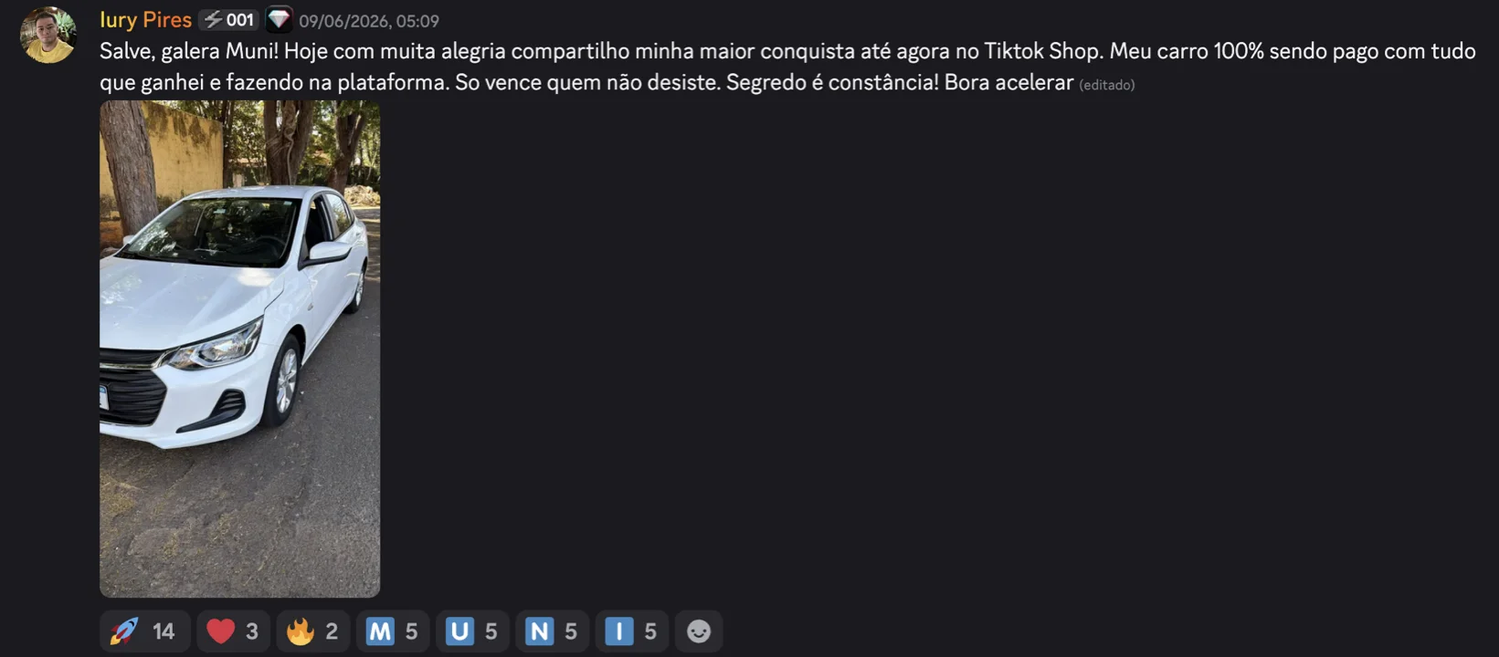 Depoimento de aluno da Muni Academy