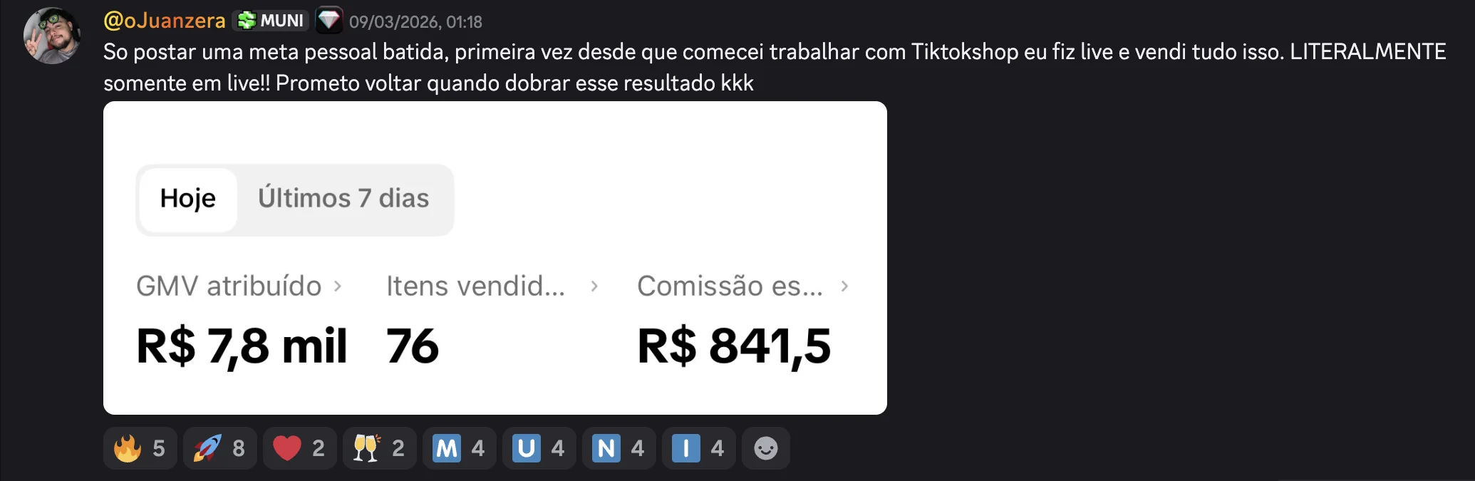 Depoimento de aluno da Muni Academy